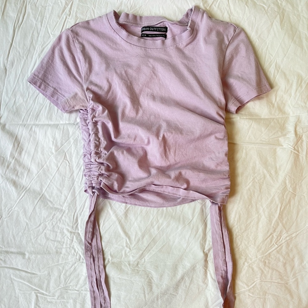 Urban Outfitters purple cinched shirt